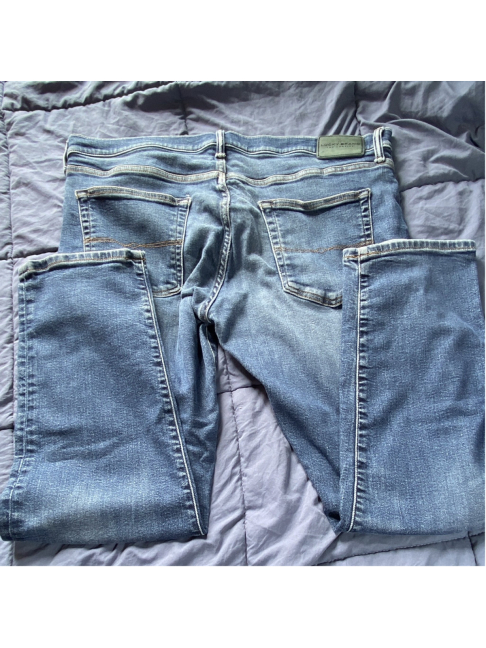 Lucky Brand Men’s 110 Slim Stretch Blue Denim Jeans Medium Wash Low Rise - Picture 10 of 11